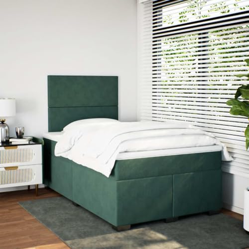 Boxspringbett mit Matratze Dunkelgrün 120x190 cm Samt Daybed Gästebett Familienbett Doppelbett für Gästezimmer Schlafzimmer Herberge Wohnbereich Boxspringbett mit Matratze Dunkelgrün 120x190 cm Samt Daybed Gästebett Familienbett Doppelbett für Gästezimmer Schlafzimmer Herberge Wohnbereich von HEFZGDB
