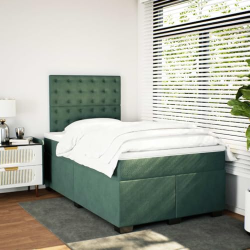 Boxspringbett mit Matratze Dunkelgrün 120x190 cm Samt Daybed Gästebett Familienbett Doppelbett für Gästezimmer Schlafzimmer Herberge Wohnbereich Boxspringbett mit Matratze Dunkelgrün 120x190 cm Samt Daybed Gästebett Familienbett Doppelbett für Gästezimmer Schlafzimmer Herberge Wohnbereich von HEFZGDB