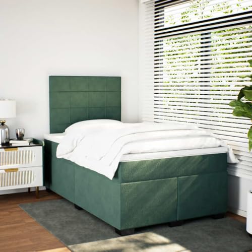 Boxspringbett mit Matratze Dunkelgrün 120x190 cm Samt Daybed Gästebett Familienbett Doppelbett für Gästezimmer Schlafzimmer Herberge Wohnbereich Boxspringbett mit Matratze Dunkelgrün 120x190 cm Samt Daybed Gästebett Familienbett Doppelbett für Gästezimmer Schlafzimmer Herberge Wohnbereich von HEFZGDB