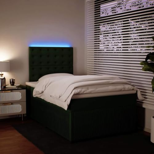Boxspringbett mit Matratze Dunkelgrün 120x200 cm Samt Single Bed Bed Frame Familienbett Bettrahmen für Herberge Wohnbereich Schlafzimmer Gästezimmer Boxspringbett mit Matratze Dunkelgrün 120x200 cm Samt Single Bed Bed Frame Familienbett Bettrahmen für Herberge Wohnbereich Schlafzimmer Gästezimmer von HEFZGDB