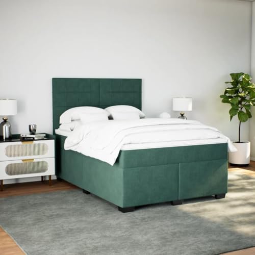 Boxspringbett mit Matratze Dunkelgrün 140x190 cm Samt Daybed Gästebett Familienbett Doppelbett für Gästezimmer Schlafzimmer Herberge Wohnbereich Boxspringbett mit Matratze Dunkelgrün 140x190 cm Samt Daybed Gästebett Familienbett Doppelbett für Gästezimmer Schlafzimmer Herberge Wohnbereich von HEFZGDB