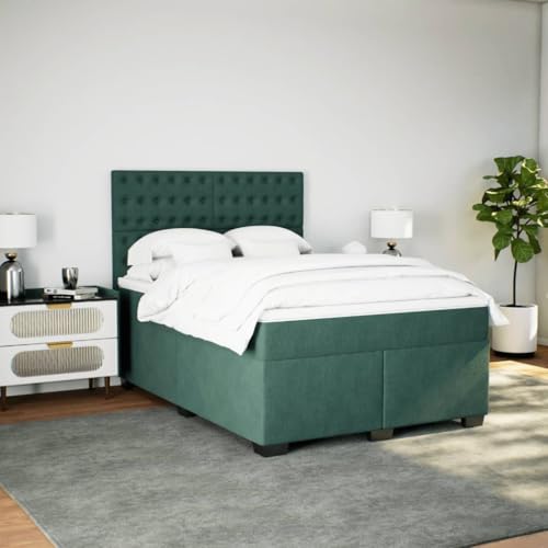 Boxspringbett mit Matratze Dunkelgrün 140x190 cm Samt Daybed Gästebett Familienbett Doppelbett für Gästezimmer Schlafzimmer Herberge Wohnbereich Boxspringbett mit Matratze Dunkelgrün 140x190 cm Samt Daybed Gästebett Familienbett Doppelbett für Gästezimmer Schlafzimmer Herberge Wohnbereich von HEFZGDB