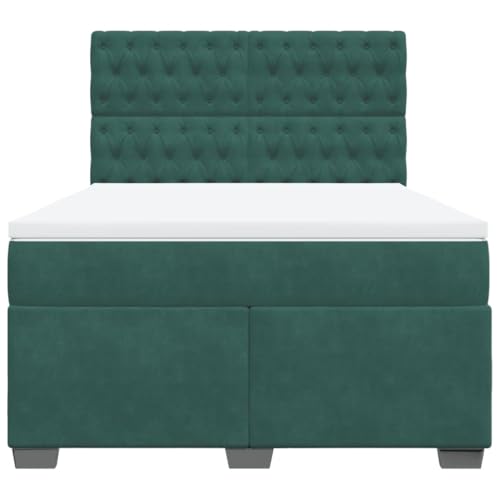 Boxspringbett mit Matratze Dunkelgrün 140x190 cm Samt Jugendbett Gästebett Einzelbetten Doppelbett für Schlafzimmer Gästezimmer Herberge Wohnbereich Boxspringbett mit Matratze Dunkelgrün 140x190 cm Samt Jugendbett Gästebett Einzelbetten Doppelbett für Schlafzimmer Gästezimmer Herberge Wohnbereich von HEFZGDB