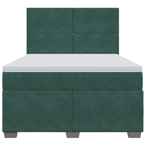 Boxspringbett mit Matratze Dunkelgrün 140x190 cm Samt Jugendbett Gästebett Einzelbetten Doppelbett für Schlafzimmer Gästezimmer Herberge Wohnbereich Boxspringbett mit Matratze Dunkelgrün 140x190 cm Samt Jugendbett Gästebett Einzelbetten Doppelbett für Schlafzimmer Gästezimmer Herberge Wohnbereich von HEFZGDB