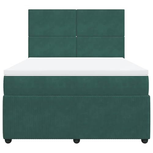 Boxspringbett mit Matratze Dunkelgrün 140x200 cm Samt Daybed Bettgestell Familienbett Einzelbetten für Wohnbereich Schlafzimmer Herberge Gästezimmer Boxspringbett mit Matratze Dunkelgrün 140x200 cm Samt Daybed Bettgestell Familienbett Einzelbetten für Wohnbereich Schlafzimmer Herberge Gästezimmer von HEFZGDB