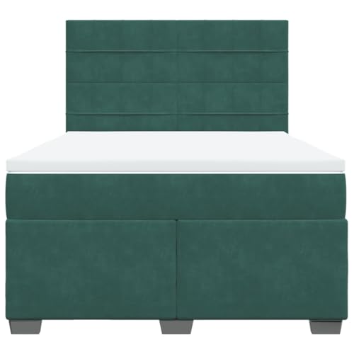 Boxspringbett mit Matratze Dunkelgrün 140x200 cm Samt Jugendbett Gästebett Einzelbetten Doppelbett für Schlafzimmer Gästezimmer Herberge Wohnbereich Boxspringbett mit Matratze Dunkelgrün 140x200 cm Samt Jugendbett Gästebett Einzelbetten Doppelbett für Schlafzimmer Gästezimmer Herberge Wohnbereich von HEFZGDB