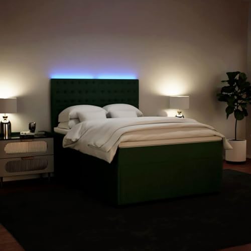 Boxspringbett mit Matratze Dunkelgrün 140x200 cm Samt Single Bed Bed Frame Familienbett Bettrahmen für Herberge Wohnbereich Schlafzimmer Gästezimmer Boxspringbett mit Matratze Dunkelgrün 140x200 cm Samt Single Bed Bed Frame Familienbett Bettrahmen für Herberge Wohnbereich Schlafzimmer Gästezimmer von HEFZGDB