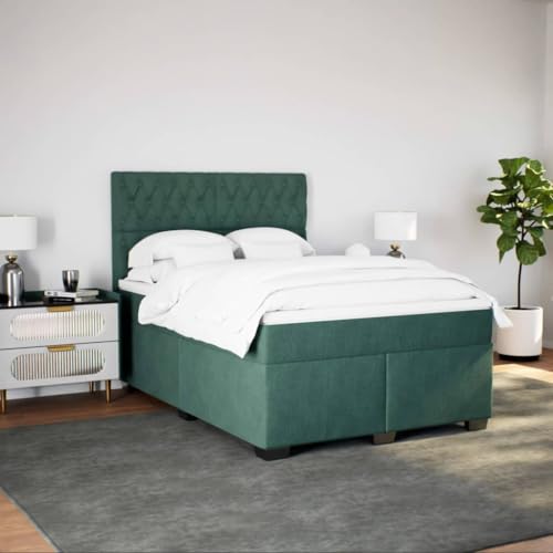 Boxspringbett mit Matratze Dunkelgrün 160x200 cm Samt Daybed Gästebett Familienbett Doppelbett für Gästezimmer Schlafzimmer Herberge Wohnbereich Boxspringbett mit Matratze Dunkelgrün 160x200 cm Samt Daybed Gästebett Familienbett Doppelbett für Gästezimmer Schlafzimmer Herberge Wohnbereich von HEFZGDB