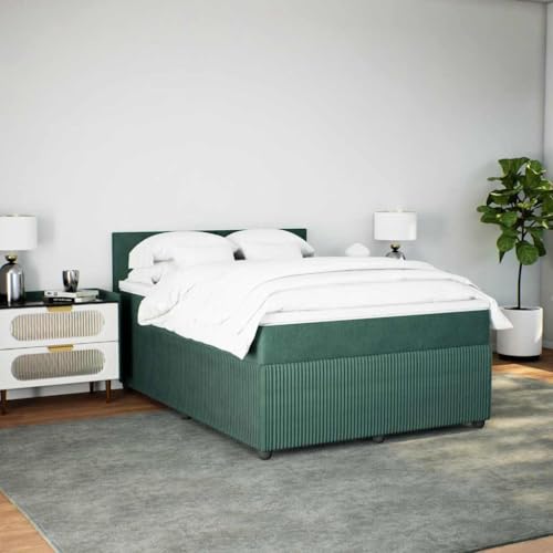 Boxspringbett mit Matratze Dunkelgrün 160x200 cm Samt Single Bed Bed Frame Familienbett Bettrahmen für Gästezimmer Herberge Wohnbereich Schlafzimmer Boxspringbett mit Matratze Dunkelgrün 160x200 cm Samt Single Bed Bed Frame Familienbett Bettrahmen für Gästezimmer Herberge Wohnbereich Schlafzimmer von HEFZGDB