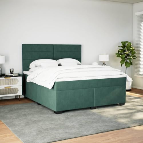 Boxspringbett mit Matratze Dunkelgrün 180x200 cm Samt Daybed Gästebett Familienbett Doppelbett für Gästezimmer Schlafzimmer Herberge Wohnbereich Boxspringbett mit Matratze Dunkelgrün 180x200 cm Samt Daybed Gästebett Familienbett Doppelbett für Gästezimmer Schlafzimmer Herberge Wohnbereich von HEFZGDB