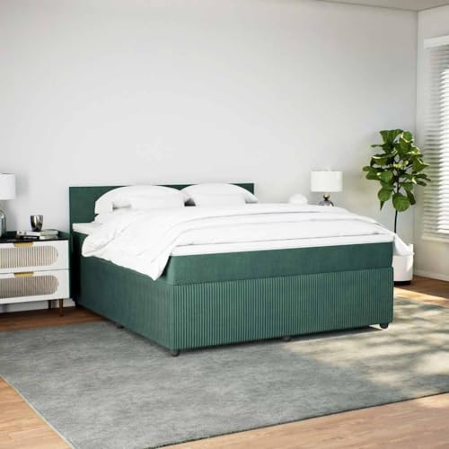 Boxspringbett mit Matratze Dunkelgrün 180x200 cm Samt Single Bed Bed Frame Familienbett Bettrahmen für Gästezimmer Herberge Wohnbereich Schlafzimmer Boxspringbett mit Matratze Dunkelgrün 180x200 cm Samt Single Bed Bed Frame Familienbett Bettrahmen für Gästezimmer Herberge Wohnbereich Schlafzimmer von HEFZGDB