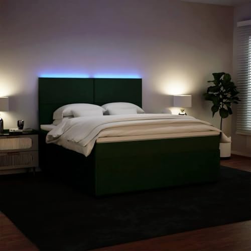 Boxspringbett mit Matratze Dunkelgrün 180x200 cm Samt Single Bed Bed Frame Familienbett Bettrahmen für Herberge Wohnbereich Schlafzimmer Gästezimmer Boxspringbett mit Matratze Dunkelgrün 180x200 cm Samt Single Bed Bed Frame Familienbett Bettrahmen für Herberge Wohnbereich Schlafzimmer Gästezimmer von HEFZGDB