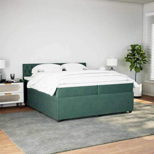 Boxspringbett mit Matratze Dunkelgrün 200x200 cm Samt Single Bed Bed Frame Familienbett Bettrahmen für Gästezimmer Herberge Wohnbereich Schlafzimmer Boxspringbett mit Matratze Dunkelgrün 200x200 cm Samt Single Bed Bed Frame Familienbett Bettrahmen für Gästezimmer Herberge Wohnbereich Schlafzimmer von HEFZGDB