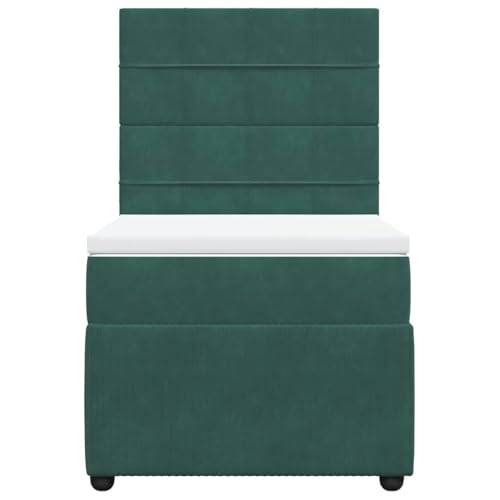 Boxspringbett mit Matratze Dunkelgrün 80x200 cm Samt Daybed Bettgestell Familienbett Einzelbetten für Wohnbereich Schlafzimmer Herberge Gästezimmer Boxspringbett mit Matratze Dunkelgrün 80x200 cm Samt Daybed Bettgestell Familienbett Einzelbetten für Wohnbereich Schlafzimmer Herberge Gästezimmer von HEFZGDB