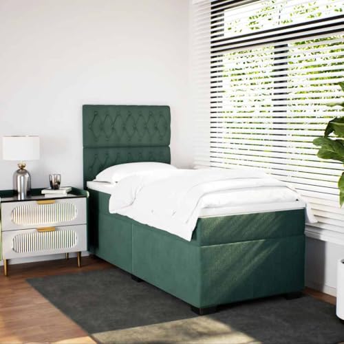 Boxspringbett mit Matratze Dunkelgrün 80x200 cm Samt Daybed Gästebett Familienbett Doppelbett für Gästezimmer Schlafzimmer Herberge Wohnbereich Boxspringbett mit Matratze Dunkelgrün 80x200 cm Samt Daybed Gästebett Familienbett Doppelbett für Gästezimmer Schlafzimmer Herberge Wohnbereich von HEFZGDB