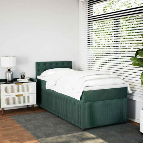 Boxspringbett mit Matratze Dunkelgrün 80x200 cm Samt Single Bed Bed Frame Familienbett Bettrahmen für Gästezimmer Herberge Wohnbereich Schlafzimmer Boxspringbett mit Matratze Dunkelgrün 80x200 cm Samt Single Bed Bed Frame Familienbett Bettrahmen für Gästezimmer Herberge Wohnbereich Schlafzimmer von HEFZGDB