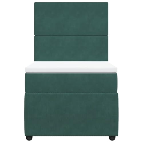 Boxspringbett mit Matratze Dunkelgrün 90x190 cm Samt Daybed Bettgestell Familienbett Einzelbetten für Wohnbereich Schlafzimmer Herberge Gästezimmer Boxspringbett mit Matratze Dunkelgrün 90x190 cm Samt Daybed Bettgestell Familienbett Einzelbetten für Wohnbereich Schlafzimmer Herberge Gästezimmer von HEFZGDB