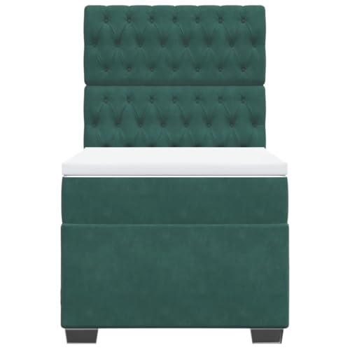 Boxspringbett mit Matratze Dunkelgrün 90x200 cm Samt Jugendbett Gästebett Einzelbetten Doppelbett für Schlafzimmer Gästezimmer Herberge Wohnbereich Boxspringbett mit Matratze Dunkelgrün 90x200 cm Samt Jugendbett Gästebett Einzelbetten Doppelbett für Schlafzimmer Gästezimmer Herberge Wohnbereich von HEFZGDB