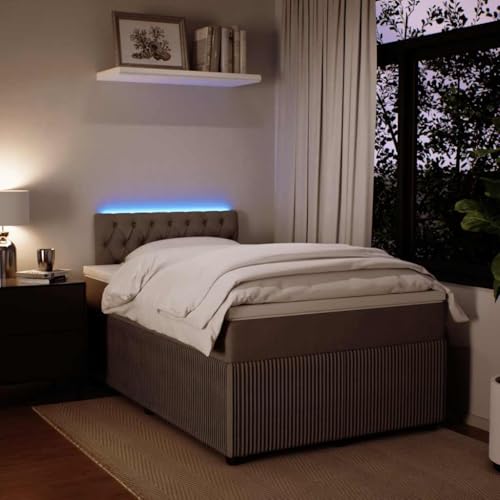Boxspringbett mit Matratze Hellgrau 120x190 cm Samt Single Bed Bed Frame Familienbett Bettrahmen für Gästezimmer Herberge Wohnbereich Schlafzimmer Boxspringbett mit Matratze Hellgrau 120x190 cm Samt Single Bed Bed Frame Familienbett Bettrahmen für Gästezimmer Herberge Wohnbereich Schlafzimmer von HEFZGDB