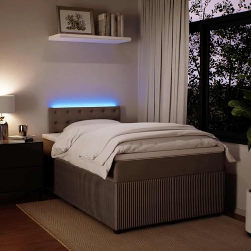 Boxspringbett mit Matratze Hellgrau 120x190 cm Samt Single Bed Bed Frame Familienbett Bettrahmen für Gästezimmer Herberge Wohnbereich Schlafzimmer Boxspringbett mit Matratze Hellgrau 120x190 cm Samt Single Bed Bed Frame Familienbett Bettrahmen für Gästezimmer Herberge Wohnbereich Schlafzimmer von HEFZGDB
