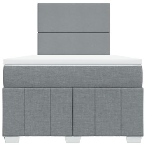 Boxspringbett mit Matratze Hellgrau 120x200 cm Stoff Jugendbett Bettgestell Bed Frame Bettrahmen für Schlafzimmer Herberge Wohnbereich Gästezimmer Boxspringbett mit Matratze Hellgrau 120x200 cm Stoff Jugendbett Bettgestell Bed Frame Bettrahmen für Schlafzimmer Herberge Wohnbereich Gästezimmer von HEFZGDB