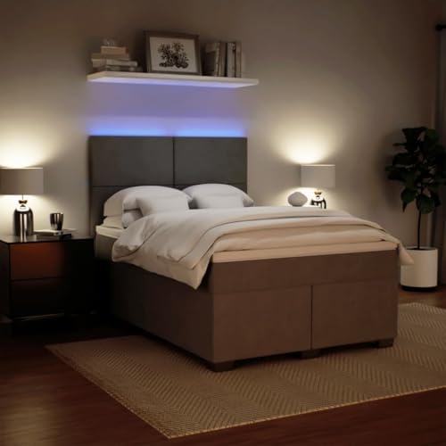 Boxspringbett mit Matratze Hellgrau 140x200 cm Samt Daybed Gästebett Familienbett Doppelbett für Gästezimmer Schlafzimmer Herberge Wohnbereich Boxspringbett mit Matratze Hellgrau 140x200 cm Samt Daybed Gästebett Familienbett Doppelbett für Gästezimmer Schlafzimmer Herberge Wohnbereich von HEFZGDB