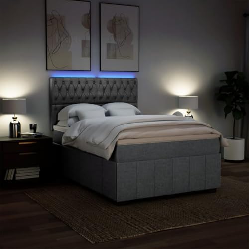 Boxspringbett mit Matratze Hellgrau 160x200 cm Stoff Ehebett Gästebett Einzelbetten Bettrahmen für Gästezimmer Wohnbereich Herberge Schlafzimmer Boxspringbett mit Matratze Hellgrau 160x200 cm Stoff Ehebett Gästebett Einzelbetten Bettrahmen für Gästezimmer Wohnbereich Herberge Schlafzimmer von HEFZGDB