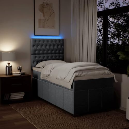 Boxspringbett mit Matratze Hellgrau 80x200 cm Stoff Ehebett Gästebett Einzelbetten Bettrahmen für Gästezimmer Wohnbereich Herberge Schlafzimmer Boxspringbett mit Matratze Hellgrau 80x200 cm Stoff Ehebett Gästebett Einzelbetten Bettrahmen für Gästezimmer Wohnbereich Herberge Schlafzimmer von HEFZGDB
