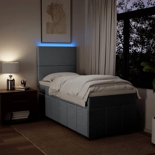 Boxspringbett mit Matratze Hellgrau 90x190 cm Stoff Ehebett Gästebett Einzelbetten Bettrahmen für Gästezimmer Wohnbereich Herberge Schlafzimmer Boxspringbett mit Matratze Hellgrau 90x190 cm Stoff Ehebett Gästebett Einzelbetten Bettrahmen für Gästezimmer Wohnbereich Herberge Schlafzimmer von HEFZGDB
