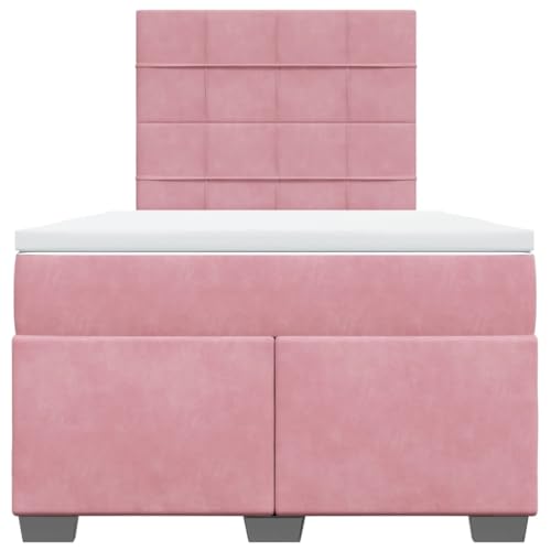 Boxspringbett mit Matratze Rosa 120x190 cm Samt Jugendbett Gästebett Einzelbetten Doppelbett für Schlafzimmer Gästezimmer Herberge Wohnbereich Boxspringbett mit Matratze Rosa 120x190 cm Samt Jugendbett Gästebett Einzelbetten Doppelbett für Schlafzimmer Gästezimmer Herberge Wohnbereich von HEFZGDB