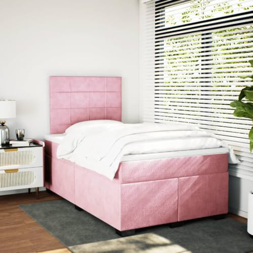 Boxspringbett mit Matratze Rosa 120x200 cm Samt Daybed Gästebett Familienbett Doppelbett für Gästezimmer Schlafzimmer Herberge Wohnbereich Boxspringbett mit Matratze Rosa 120x200 cm Samt Daybed Gästebett Familienbett Doppelbett für Gästezimmer Schlafzimmer Herberge Wohnbereich von HEFZGDB