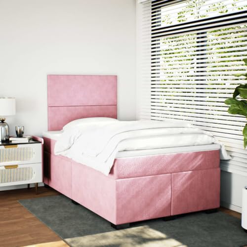 Boxspringbett mit Matratze Rosa 120x200 cm Samt Daybed Gästebett Familienbett Doppelbett für Gästezimmer Schlafzimmer Herberge Wohnbereich Boxspringbett mit Matratze Rosa 120x200 cm Samt Daybed Gästebett Familienbett Doppelbett für Gästezimmer Schlafzimmer Herberge Wohnbereich von HEFZGDB