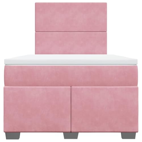 Boxspringbett mit Matratze Rosa 120x200 cm Samt Jugendbett Gästebett Einzelbetten Doppelbett für Schlafzimmer Gästezimmer Herberge Wohnbereich Boxspringbett mit Matratze Rosa 120x200 cm Samt Jugendbett Gästebett Einzelbetten Doppelbett für Schlafzimmer Gästezimmer Herberge Wohnbereich von HEFZGDB