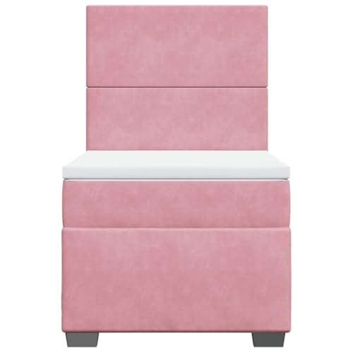 Boxspringbett mit Matratze Rosa 90x190 cm Samt Jugendbett Gästebett Einzelbetten Doppelbett für Schlafzimmer Gästezimmer Herberge Wohnbereich Boxspringbett mit Matratze Rosa 90x190 cm Samt Jugendbett Gästebett Einzelbetten Doppelbett für Schlafzimmer Gästezimmer Herberge Wohnbereich von HEFZGDB