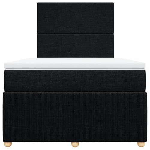 Boxspringbett mit Matratze Schwarz 120x190 cm Stoff Single Bed Bettgestell Einzelbetten Bettrahmen für Herberge Wohnbereich Gästezimmer Schlafzimmer Boxspringbett mit Matratze Schwarz 120x190 cm Stoff Single Bed Bettgestell Einzelbetten Bettrahmen für Herberge Wohnbereich Gästezimmer Schlafzimmer von HEFZGDB