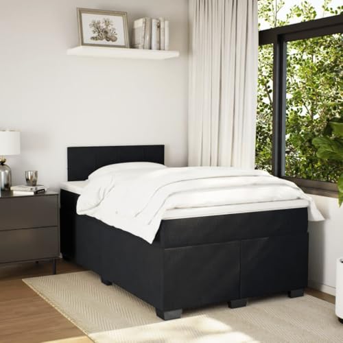 Boxspringbett mit Matratze Schwarz 120x200 cm Samt Ehebett Bed Frame Familienbett Doppelbett für Gästezimmer Wohnbereich Herberge Schlafzimmer Boxspringbett mit Matratze Schwarz 120x200 cm Samt Ehebett Bed Frame Familienbett Doppelbett für Gästezimmer Wohnbereich Herberge Schlafzimmer von HEFZGDB