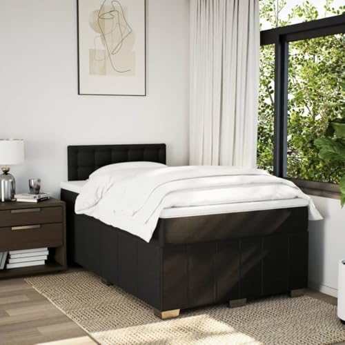 Boxspringbett mit Matratze Schwarz 120x200 cm Stoff Ehebett Gästebett Einzelbetten Bettrahmen für Herberge Schlafzimmer Gästezimmer Wohnbereich Boxspringbett mit Matratze Schwarz 120x200 cm Stoff Ehebett Gästebett Einzelbetten Bettrahmen für Herberge Schlafzimmer Gästezimmer Wohnbereich von HEFZGDB