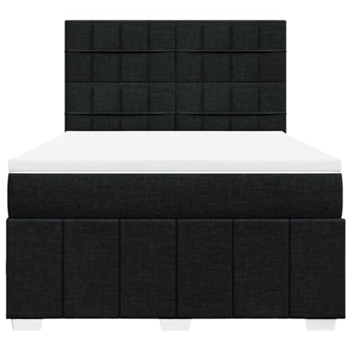 Boxspringbett mit Matratze Schwarz 140x200 cm Stoff Jugendbett Bettgestell Bed Frame Bettrahmen für Schlafzimmer Herberge Wohnbereich Gästezimmer Boxspringbett mit Matratze Schwarz 140x200 cm Stoff Jugendbett Bettgestell Bed Frame Bettrahmen für Schlafzimmer Herberge Wohnbereich Gästezimmer von HEFZGDB