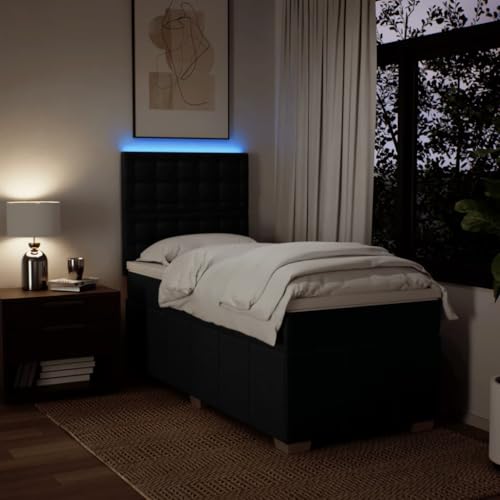 Boxspringbett mit Matratze Schwarz 80x200 cm Stoff Ehebett Gästebett Einzelbetten Bettrahmen für Gästezimmer Wohnbereich Herberge Schlafzimmer Boxspringbett mit Matratze Schwarz 80x200 cm Stoff Ehebett Gästebett Einzelbetten Bettrahmen für Gästezimmer Wohnbereich Herberge Schlafzimmer von HEFZGDB