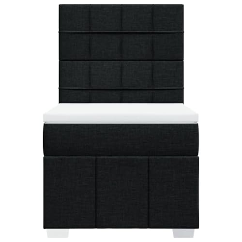 Boxspringbett mit Matratze Schwarz 90x200 cm Stoff Jugendbett Bettgestell Bed Frame Bettrahmen für Schlafzimmer Herberge Wohnbereich Gästezimmer Boxspringbett mit Matratze Schwarz 90x200 cm Stoff Jugendbett Bettgestell Bed Frame Bettrahmen für Schlafzimmer Herberge Wohnbereich Gästezimmer von HEFZGDB