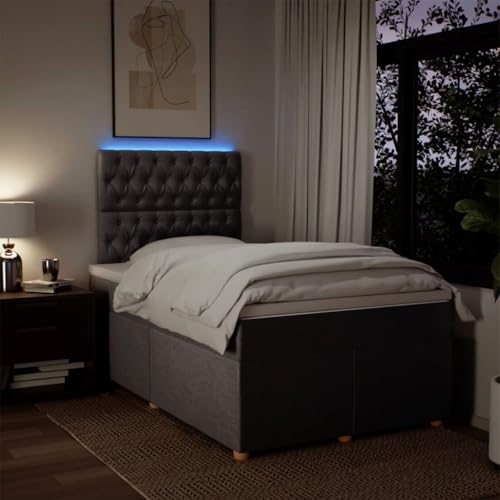Boxspringbett mit Matratze Taupe 120x190 cm Stoff Bette Gästebett Bed Frame Einzelbetten für Schlafzimmer Herberge Gästezimmer Wohnbereich von HEFZGDB