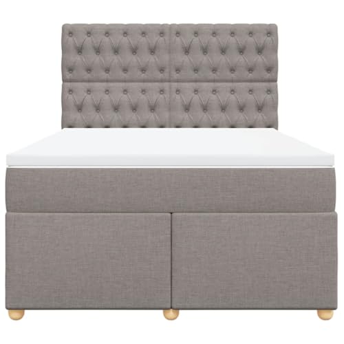 Boxspringbett mit Matratze Taupe 140x190 cm Stoff Double Bed Gästebett Bed Frame Doppelbett für Herberge Schlafzimmer Wohnbereich Gästezimmer Boxspringbett mit Matratze Taupe 140x190 cm Stoff Double Bed Gästebett Bed Frame Doppelbett für Herberge Schlafzimmer Wohnbereich Gästezimmer von HEFZGDB
