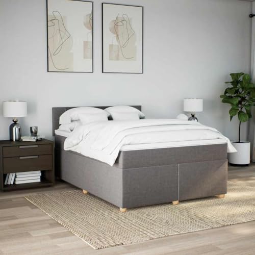 Boxspringbett mit Matratze Taupe 140x190 cm Stoff Ehebett Gästebett Bed Frame Single Bed für Wohnbereich Herberge Gästezimmer Schlafzimmer Boxspringbett mit Matratze Taupe 140x190 cm Stoff Ehebett Gästebett Bed Frame Single Bed für Wohnbereich Herberge Gästezimmer Schlafzimmer von HEFZGDB