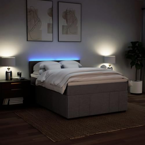 Boxspringbett mit Matratze Taupe 140x190 cm Stoff Ehebett Gästebett Einzelbetten Bettrahmen für Herberge Schlafzimmer Gästezimmer Wohnbereich Boxspringbett mit Matratze Taupe 140x190 cm Stoff Ehebett Gästebett Einzelbetten Bettrahmen für Herberge Schlafzimmer Gästezimmer Wohnbereich von HEFZGDB