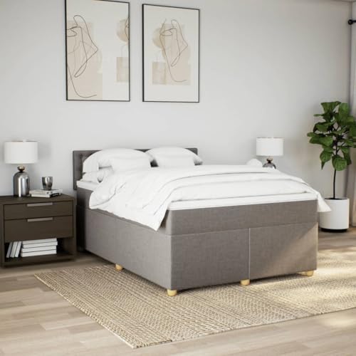 Boxspringbett mit Matratze Taupe 140x200 cm Stoff Ehebett Gästebett Bed Frame Single Bed für Wohnbereich Herberge Gästezimmer Schlafzimmer Boxspringbett mit Matratze Taupe 140x200 cm Stoff Ehebett Gästebett Bed Frame Single Bed für Wohnbereich Herberge Gästezimmer Schlafzimmer von HEFZGDB