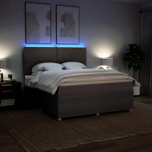 Boxspringbett mit Matratze Taupe 180x200 cm Stoff Ehebett Bettgestell Familienbett Bettrahmen für Gästezimmer Schlafzimmer Wohnbereich Herberge Boxspringbett mit Matratze Taupe 180x200 cm Stoff Ehebett Bettgestell Familienbett Bettrahmen für Gästezimmer Schlafzimmer Wohnbereich Herberge von HEFZGDB