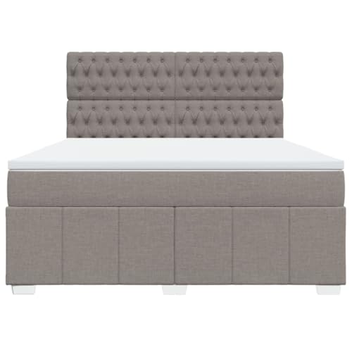Boxspringbett mit Matratze Taupe 180x200 cm Stoff Jugendbett Bettgestell Bed Frame Bettrahmen für Schlafzimmer Herberge Wohnbereich Gästezimmer Boxspringbett mit Matratze Taupe 180x200 cm Stoff Jugendbett Bettgestell Bed Frame Bettrahmen für Schlafzimmer Herberge Wohnbereich Gästezimmer von HEFZGDB