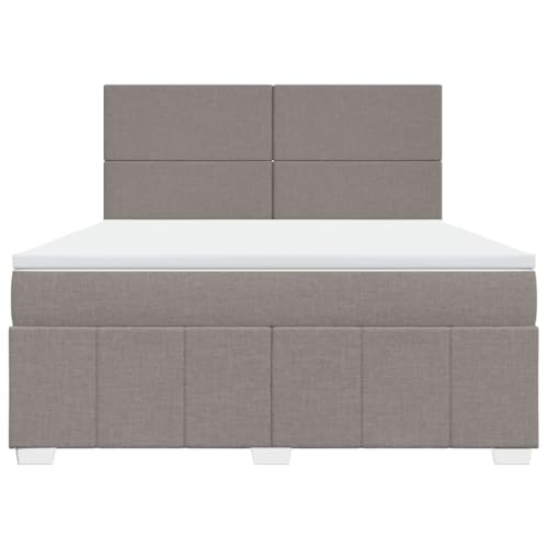 Boxspringbett mit Matratze Taupe 180x200 cm Stoff Jugendbett Bettgestell Bed Frame Bettrahmen für Schlafzimmer Herberge Wohnbereich Gästezimmer Boxspringbett mit Matratze Taupe 180x200 cm Stoff Jugendbett Bettgestell Bed Frame Bettrahmen für Schlafzimmer Herberge Wohnbereich Gästezimmer von HEFZGDB
