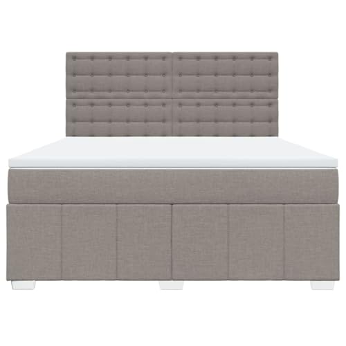 Boxspringbett mit Matratze Taupe 180x200 cm Stoff Jugendbett Bettgestell Bed Frame Bettrahmen für Schlafzimmer Herberge Wohnbereich Gästezimmer Boxspringbett mit Matratze Taupe 180x200 cm Stoff Jugendbett Bettgestell Bed Frame Bettrahmen für Schlafzimmer Herberge Wohnbereich Gästezimmer von HEFZGDB
