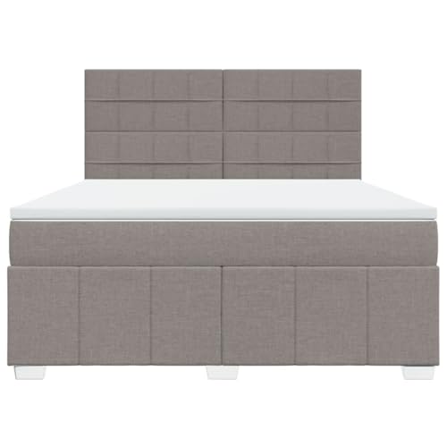 Boxspringbett mit Matratze Taupe 180x200 cm Stoff Jugendbett Bettgestell Bed Frame Bettrahmen für Schlafzimmer Herberge Wohnbereich Gästezimmer Boxspringbett mit Matratze Taupe 180x200 cm Stoff Jugendbett Bettgestell Bed Frame Bettrahmen für Schlafzimmer Herberge Wohnbereich Gästezimmer von HEFZGDB